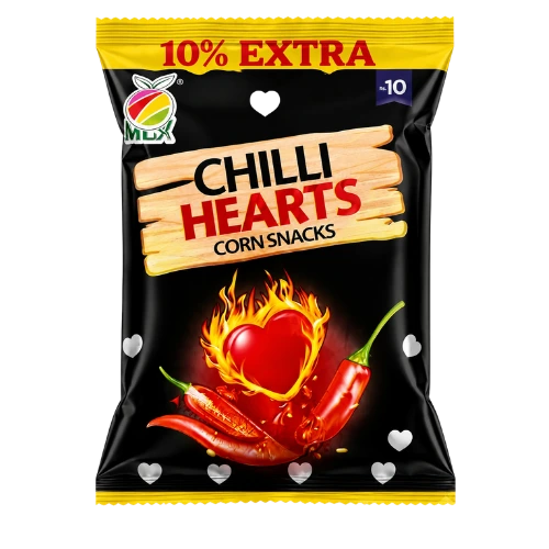 Chilli Hearts Corn Snacks